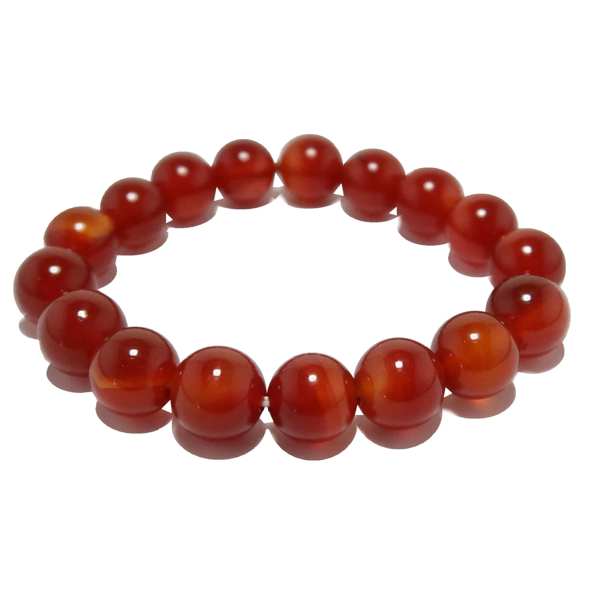 Carnelian Bracelet Blazing Sun Red Orange Stones